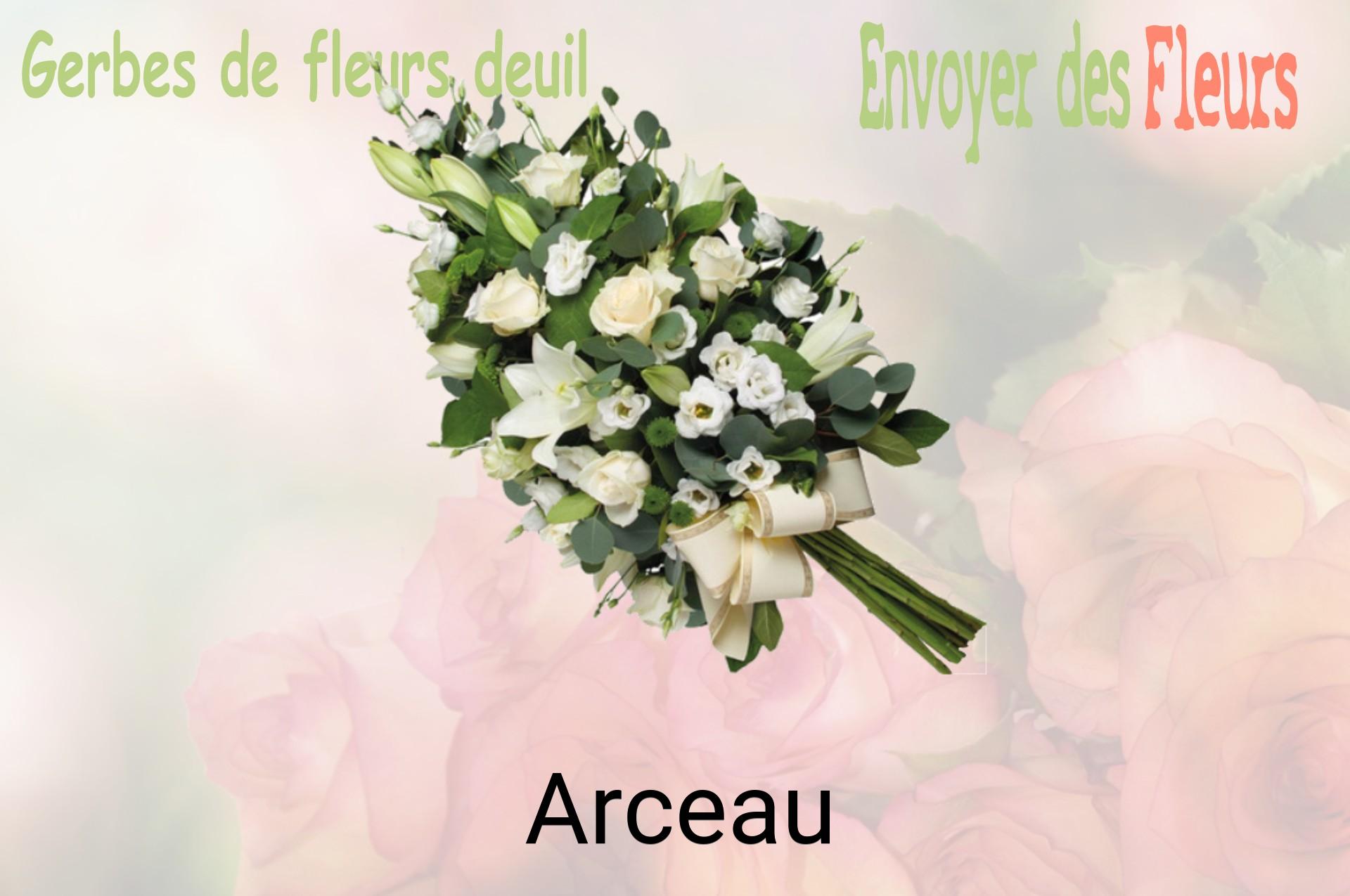 Gerbe de fleurs de deuil livrée à Arceau